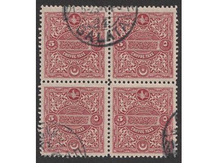 1914, 5 Pa doplatní, 4blok, MiNr.43, razítkované