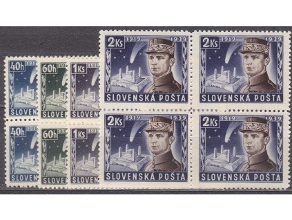 1939, 40h-2Ks Štefanik, série, 4bloky, Nr.34-7, **, ilustrační foto
