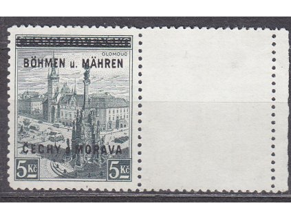 1939, 5Kč Olomouc, pravý kupon, Nr.18, **, ilustrační foto
