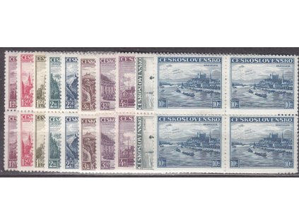 1936, 1.20-10Kč Krajinky, 4bloky, Nr.304-314, **, ilustrační foto