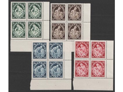 1937, 5g-1Sh série Winterhilfe, 4bloky, MiNr.642-45, **