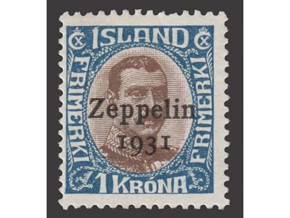 1931, 1 Kr Zeppelin, MiNr.148, * po nálepce