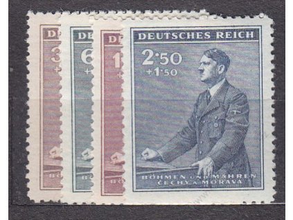 1942, 30h-2.50K Hitler, série, Nr.74-7, **