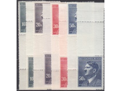 1942, 10-50K Hitler, H+D kupon s okrajem, Nr.96-9, **