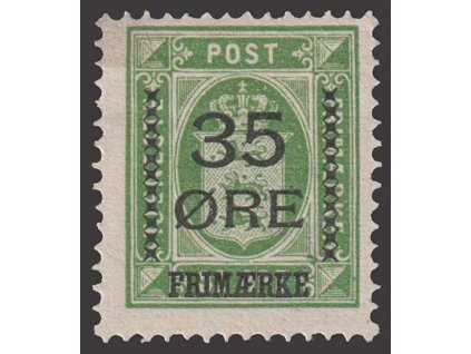 1912, 35Q/32Q zelená, MiNr.62, těžší *