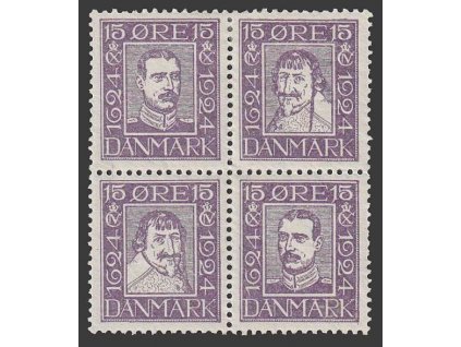 1924, 15 Q soutisk, MiNr.132,135,138,141, **/* , přeloženo