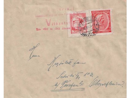 1941, DR Praha, dopis, stopy pošt. provozu