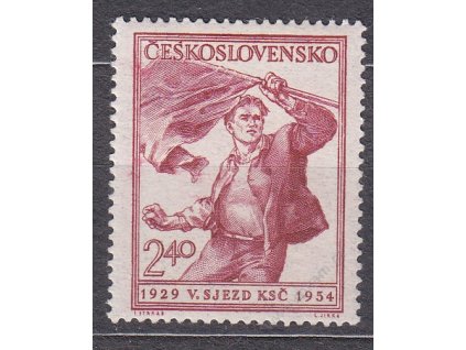 2.40 Kčs KSČ, DV - skvrna nad prvním "S", Nr.771, **