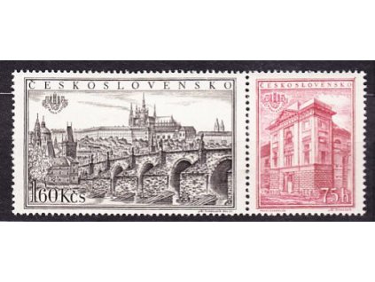 1955, soutisk zn. 75h a 1.60Kčs, Nr.856A,857A, **