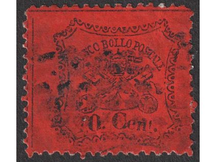 Kirchenstaat, 1868, 10 C Znak, MiNr.22, razítkované