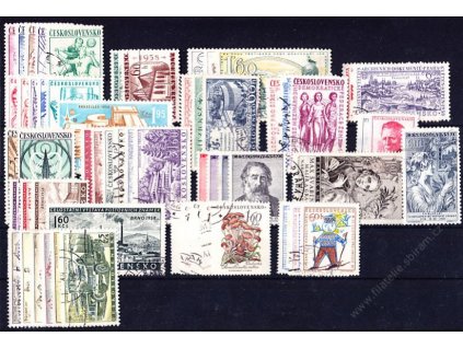 1958, kompletní ročník výplatních známek, razítkované, ilustrační foto