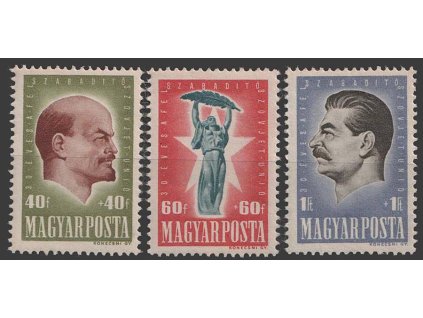 1947, 40f-1Ft série Říjnová revoluce, Nr.994-96, * po nálepce