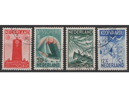 1932, 2 1/2-12 1/2 C série, kat. MiNr.249-52, razítkované