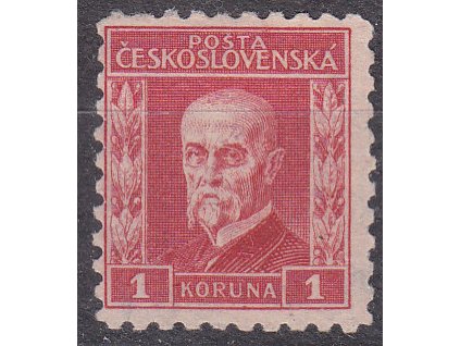 1Kč červená, V.typ, pr.6, Nr.200, **, ilustrační foto