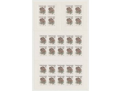 1989, 50 h Jedovaté houby, sešitkové a přepážkové listy, **