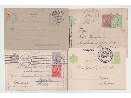 1908, 4 kusy dopisnic, většina dofrankovaná, prošlé