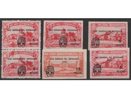 Španělsko, 1960, Výstava Iberoamericana, 6 kusů, **