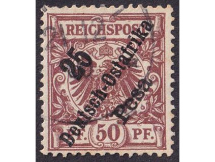 Ostafrika, 1896, 25P/50Pf Orel, MiNr.10, razítkované, skvrnky