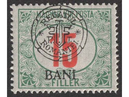 1919, Neu-Rumanien, 15 B doplatní, typ I., Nr.8I, * po nálepce