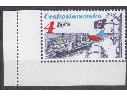 1989, 4Kčs Námořní plavba, rohová zn. ze sešitku, Nr.2889B, **