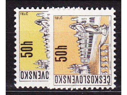 50h Čs města, 2 ks - odstíny pozadí, Nr.1564, **, ilustrační foto