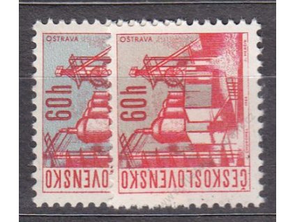60h Čs města, 2 ks - odstíny pozadí, Nr.1565, **