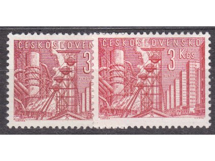 1961, 3Kčs Kladno, 2 ks - odstíny barev, Nr.1182,1182a, **