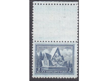 1935, 2Kč Arras, horní kupon, Nr.290KH, **, ilustrační foto