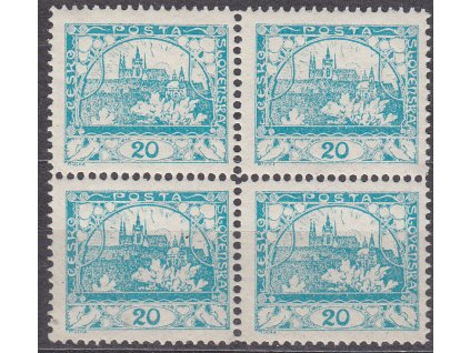 20h modrozelená, Řz.11 1/2, 4blok, Nr.8D, **, ilustrační foto