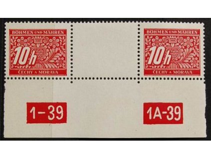 1939, 10h doplatní, meziarší s DČ1-39, Nr.DL2, **