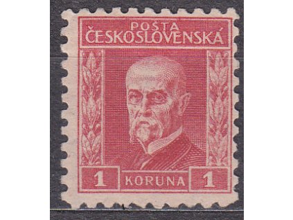 1Kč červená, V.typ, pr.5, Nr.200, * po nálepce, ilustrační foto