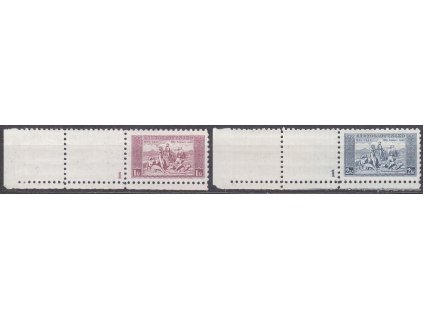 1934, 1-2Kč KDM, levé kupony s DČ 1, Nr.281-2, **