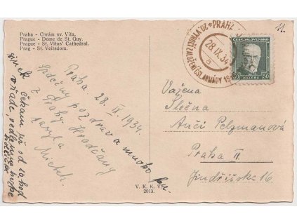 1934, Praha, 20. výročí založení čsl. armády, pohlednice