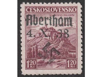 1.20 Kč Mukačevo, přetisk Abertham, **