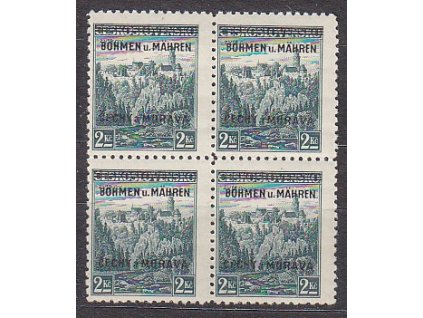 2Kč Zvíkov, 4blok, Nr.14, **, ilustrační foto