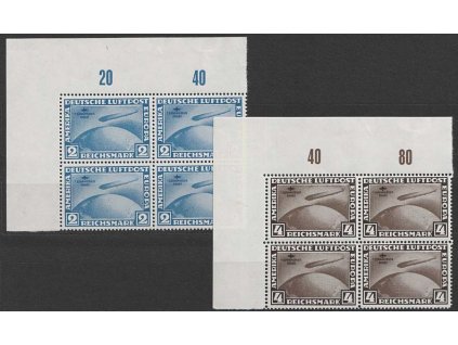 1930, 2-4RM série Südamerika fährt, Nachdruck, ** , 4bloky