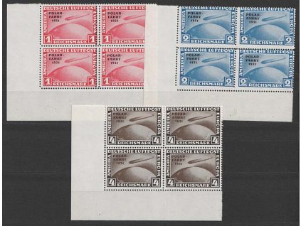 1931, 1-4M Polar fährt, Nachdruck, MiNr.456-58, ** , 4bloky