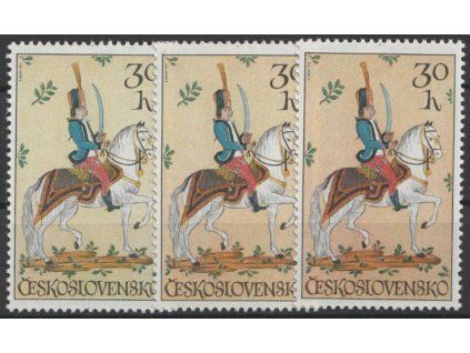 1972, 30h Jezdectví, 3 ks - odstíny barev, Nr.1985a,b,c, **