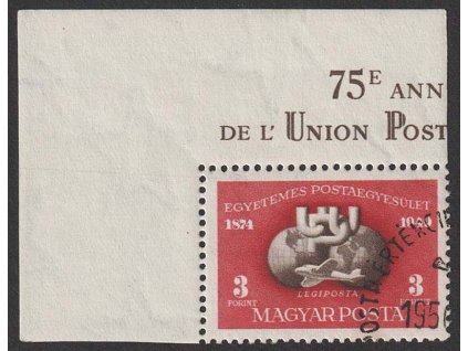 1950, 3 Ft UPU ze zoubkovaného aršíku, MiNr.1111A, razítko