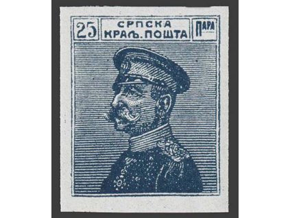 1914, 25 Pa Peter, nezoubkovaná, MiNr.124U, **