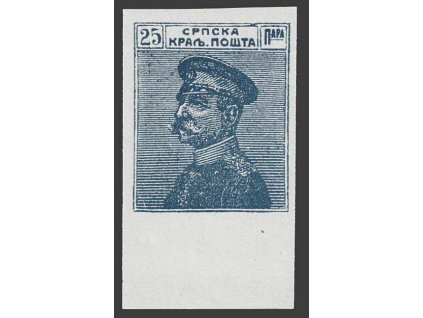 1914, 25 Pa Peter, nezoubkovaná, MiNr.124U, **