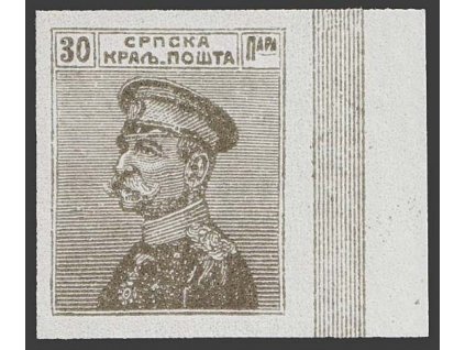 1914, 30 Pa Peter, nezoubkovaná, MiNr.125U, **