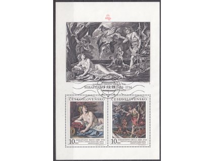 1988, 10Kčs aršík S.Ricci, Nr.2861/62A, razítkované, strojové razítko, ilustrační foto