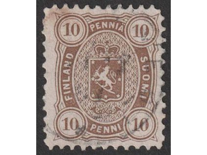 1875, 10 P Znak, MiNr.15Ay, razítkované, skvrnka