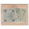 1890, 3 Kr Orlíček + 24 Kr Franc Josef, výstřižek, frankatura