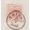 1855, DR Triest, zasláno do Volosca, stopy pošt. provozu