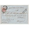 1852, skládaný dopis vyfrankovaný zn. 3 Kr Znak, TRIESTE