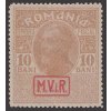 Rumunsko, 1917, 10 B s přetiskem, MiNr.7y, těžší *