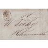 1855, DR Praha, skládaný dopis zasl. do Vysokého Mýta