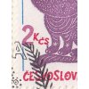 1980, Vystřihovaná grafika, DV na zn. 2Kčs - fialová čára pod "S" Kčs